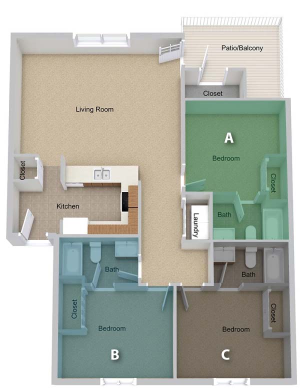 Three Bedroom (per Person)