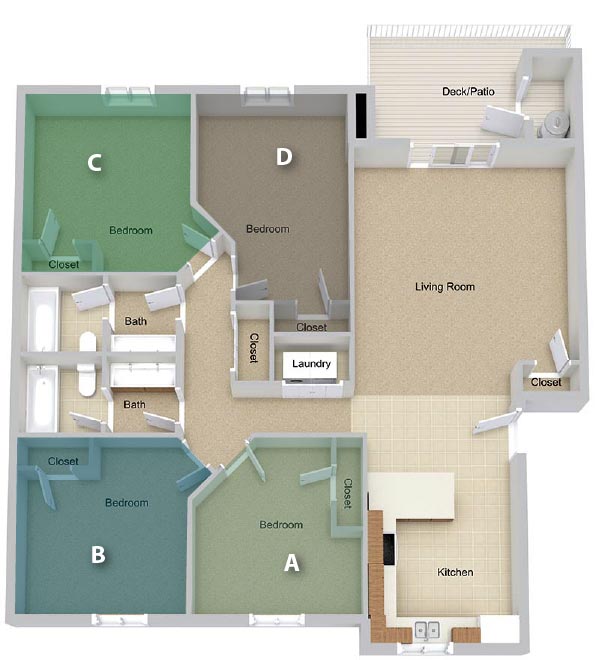 Four Bedroom (per Lease Holder)