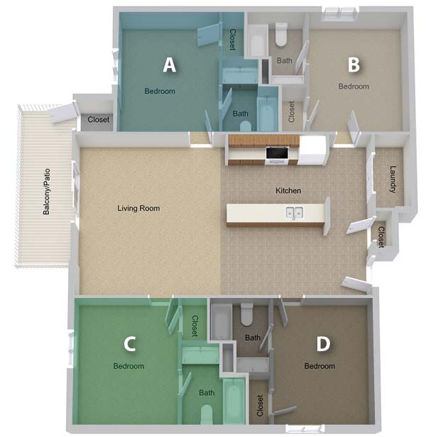 Four Bedroom (per Person)