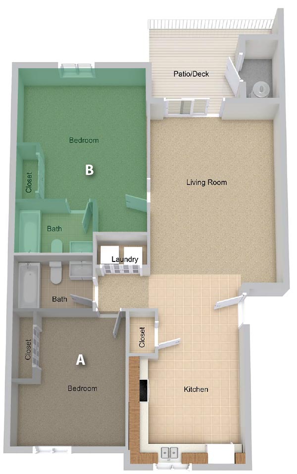 Two Bedroom (per Lease Holder)